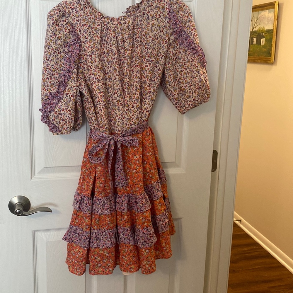 And Taylor ruffled tie waist dress, size 10